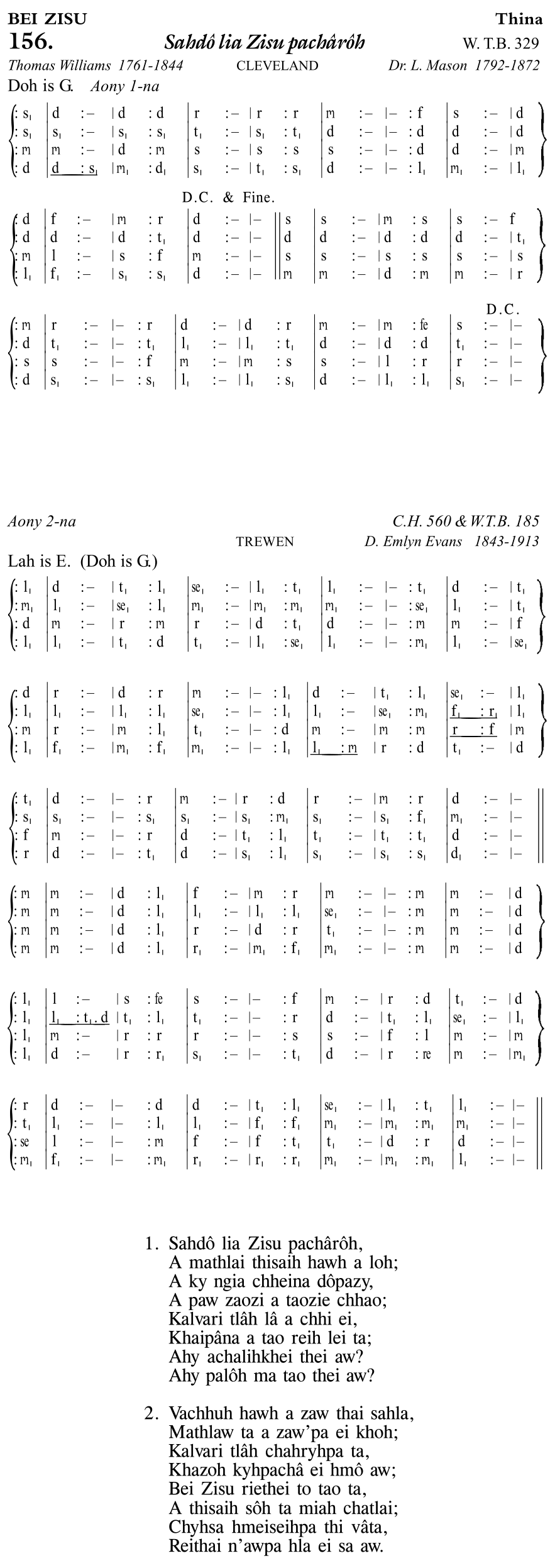 Hymn 156, “Sahdô lia Zisu pachârôh”, Edition 11