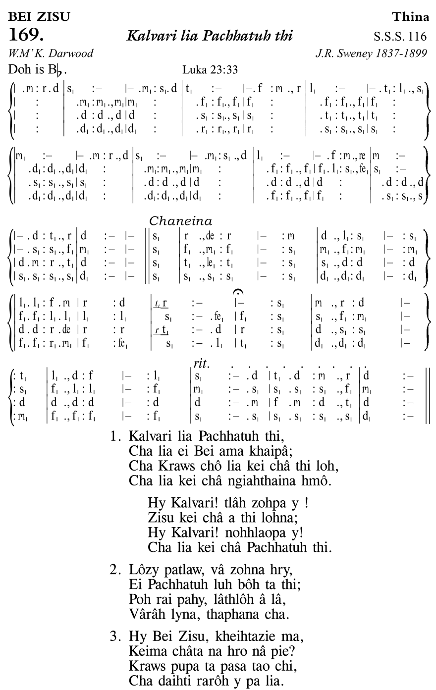 Hymn 169, “Kalvari lia Pachhatuh thi”, Edition 11