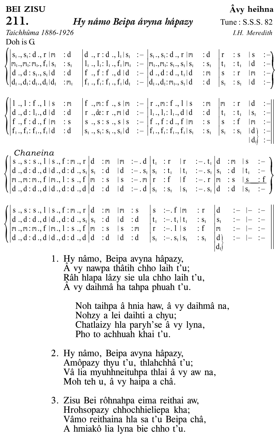 Hymn 211, “Hy nâmo Beipa âvyna hâpazy”, Edition 11