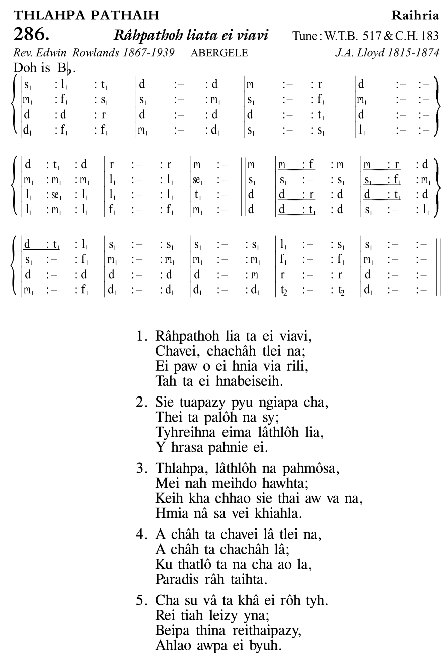 Hymn 286, “Râhpathoh liata ei viavi”, Edition 11
