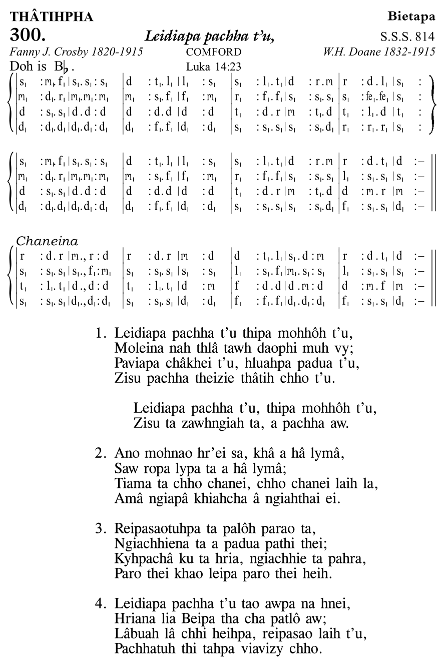 Hymn 300, “Leidiapa pachha t'u,”, Edition 11