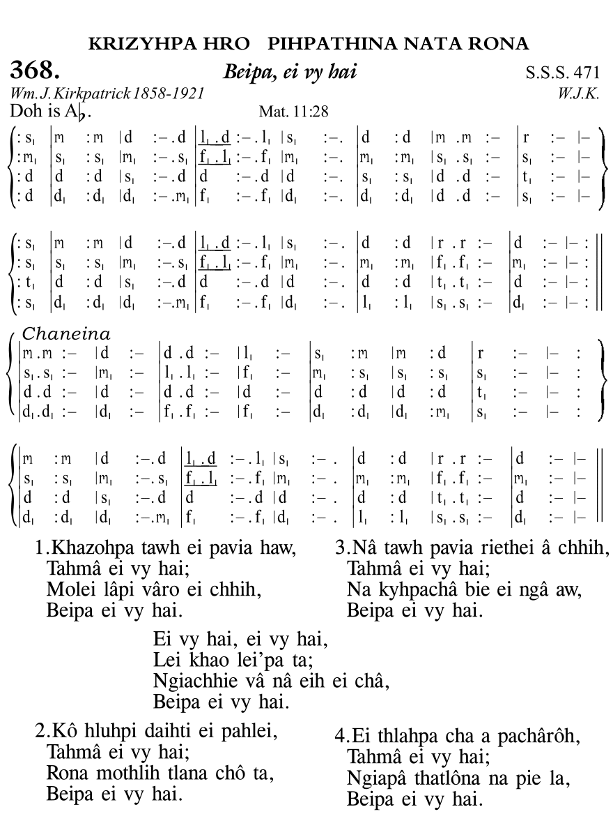 Hymn 368, “Beipa, ei vy hai”, Edition 11