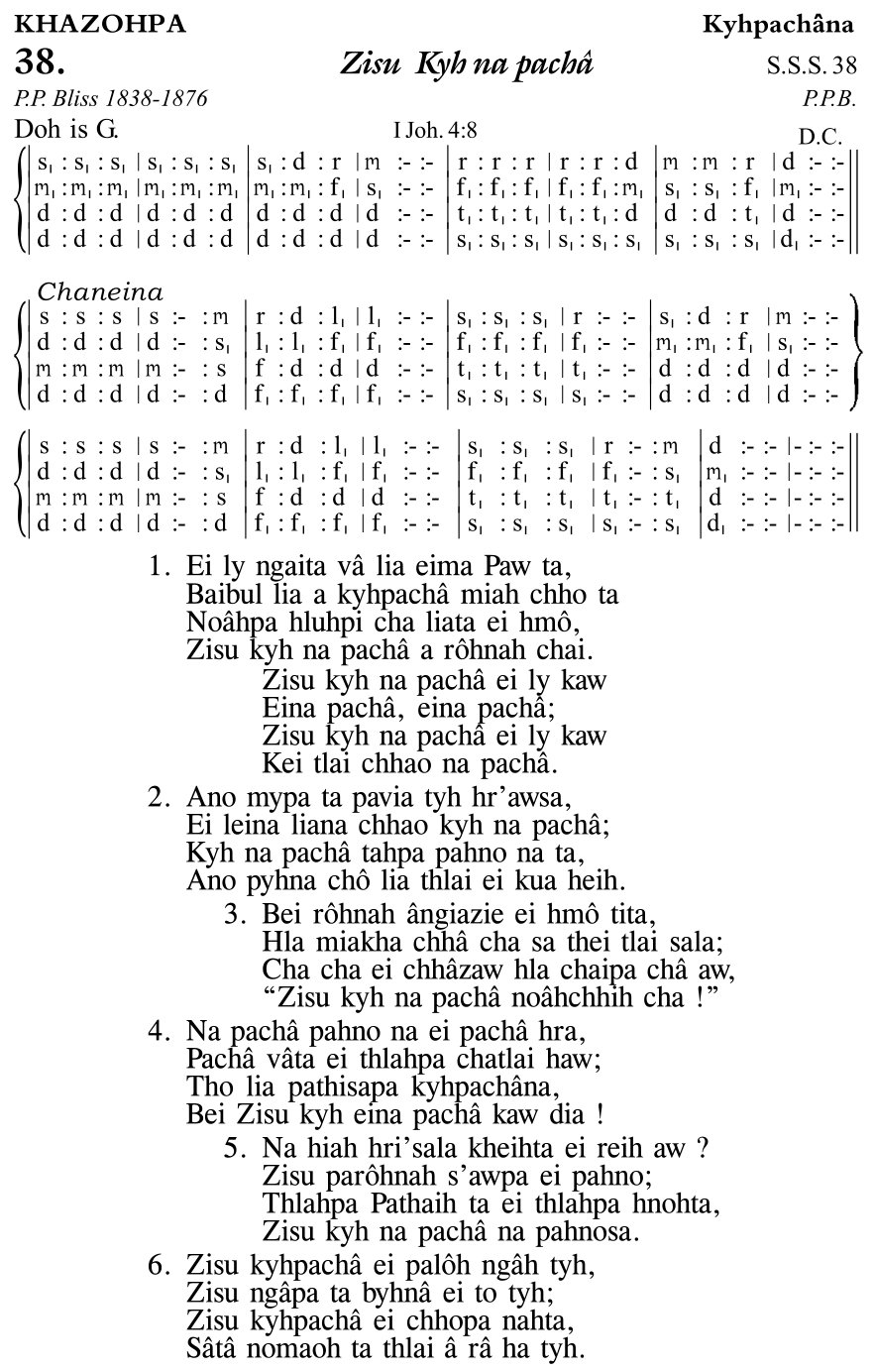 Hymn 38, “Zisu Kyh na pachâ”, Edition 11
