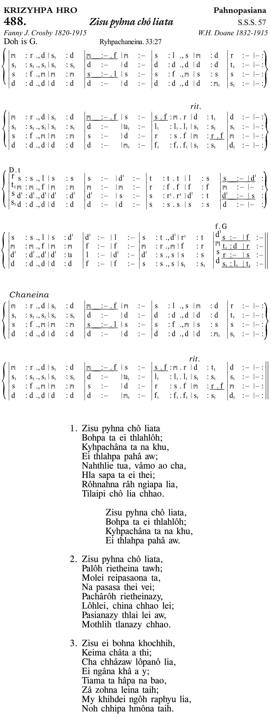 Hymn 488, “Zisu pyhna chô liata”, Edition 11