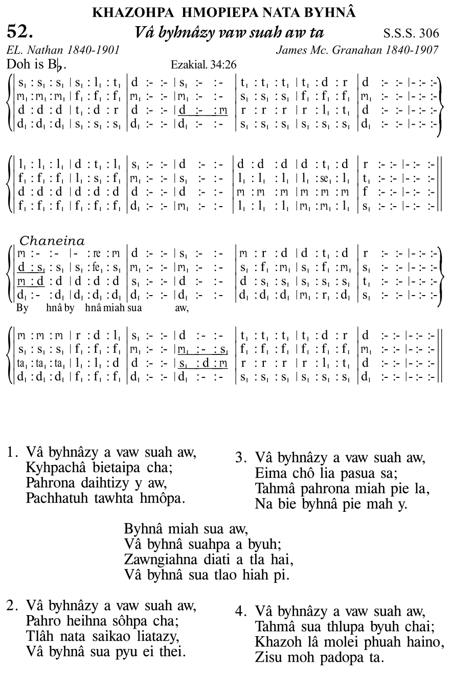 Hymn 52, “Vâ byhnâzy vaw suah aw ta”, Edition 11