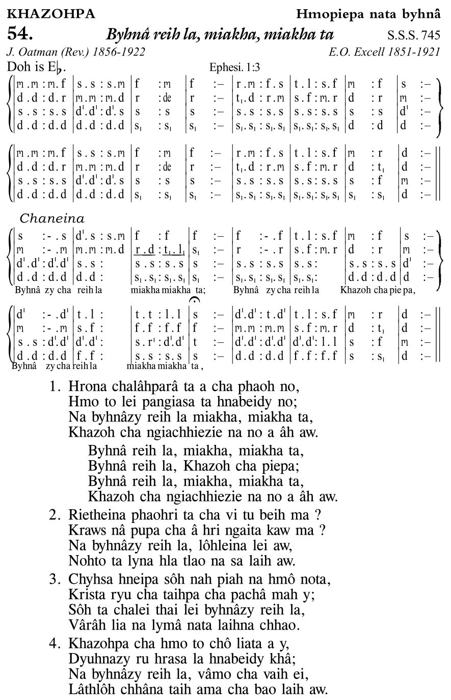 Hymn 54, “Byhnâ reih la, miakha, miakha ta”, Edition 11