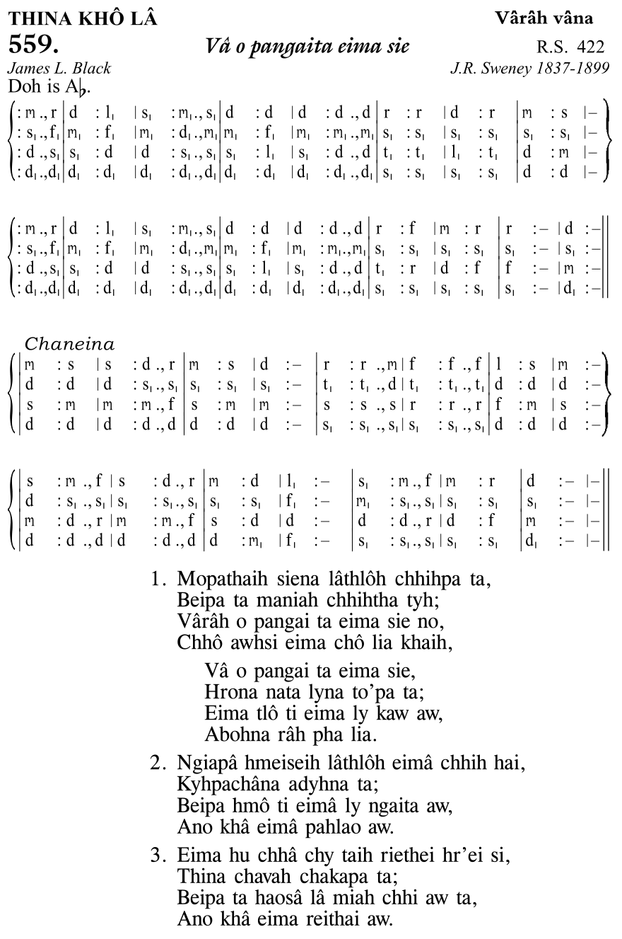 Hymn 559, “Vâ o pangaita eima sie”, Edition 11