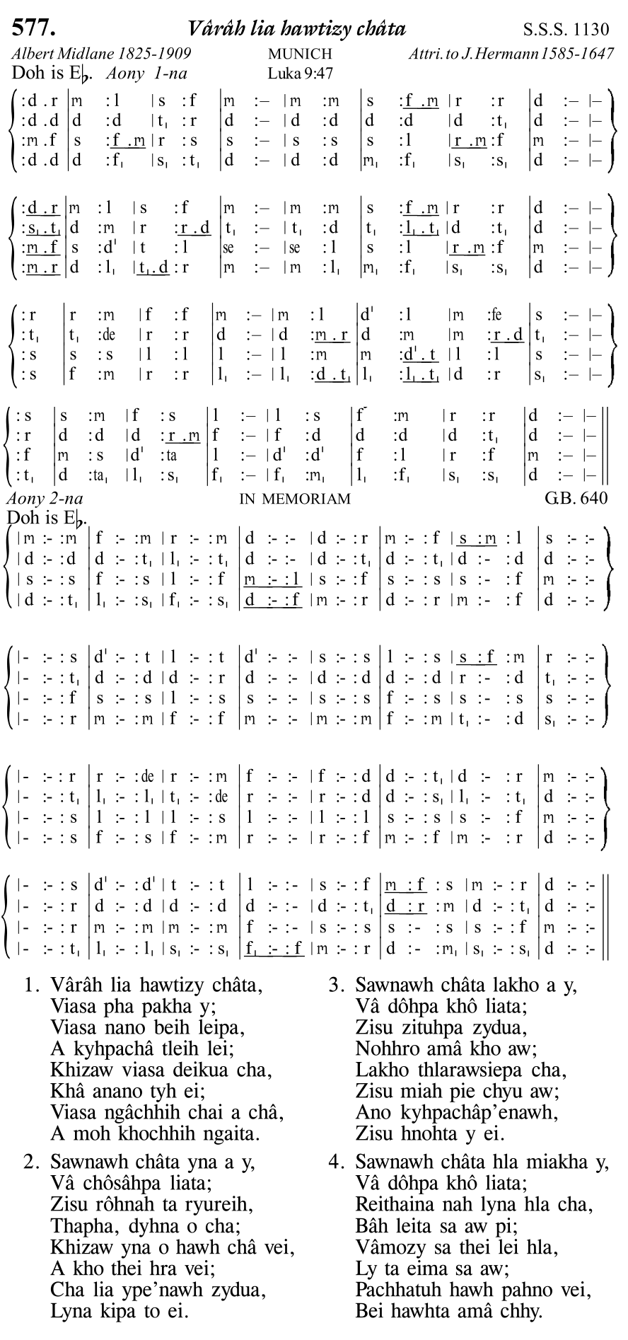 Hymn 577, “Vârâh lia hawtizy châta”, Edition 11