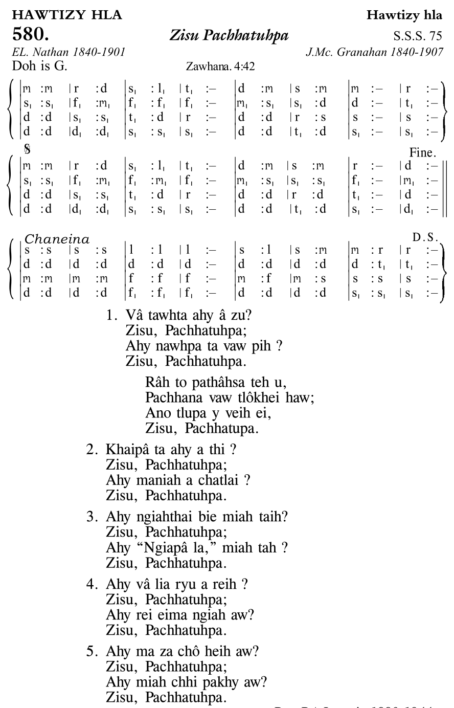 Hymn 580, “Zisu Pachhatuhpa”, Edition 11