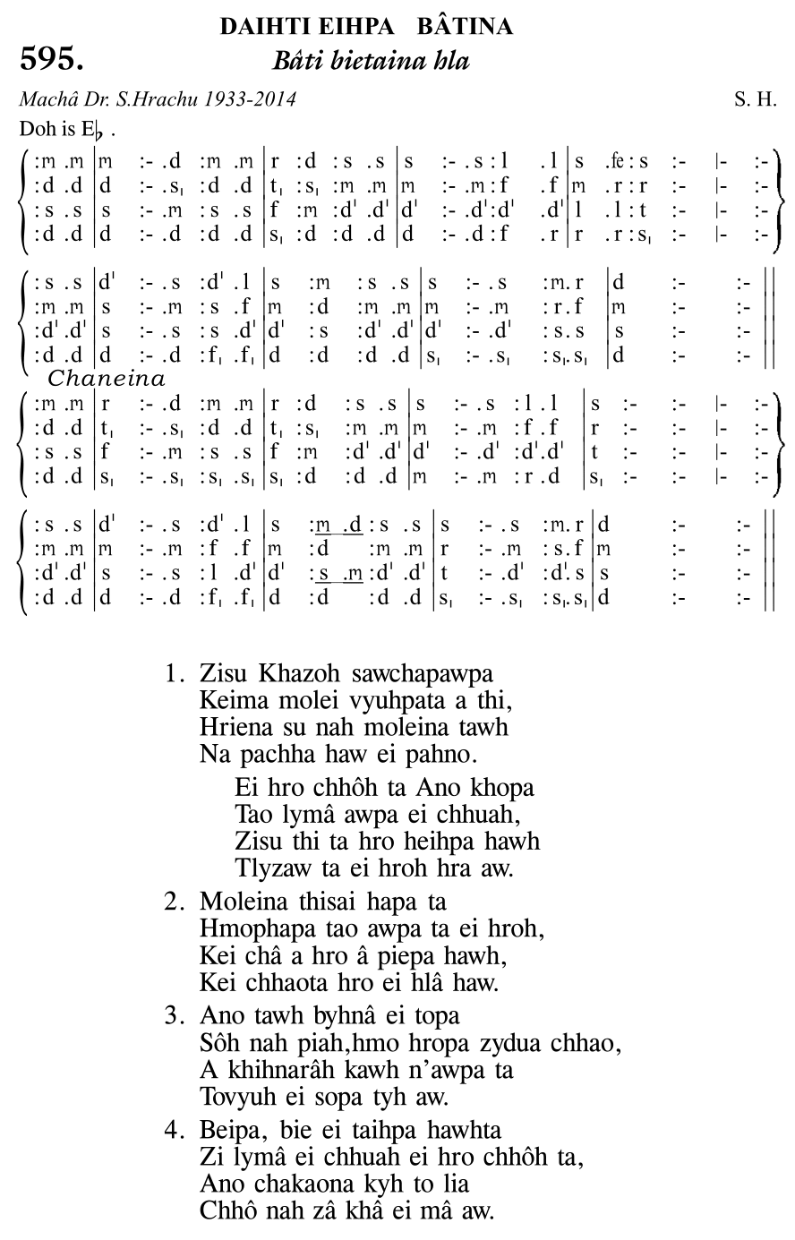 Hymn 595, “Bâti bietaina hla”, Edition 11