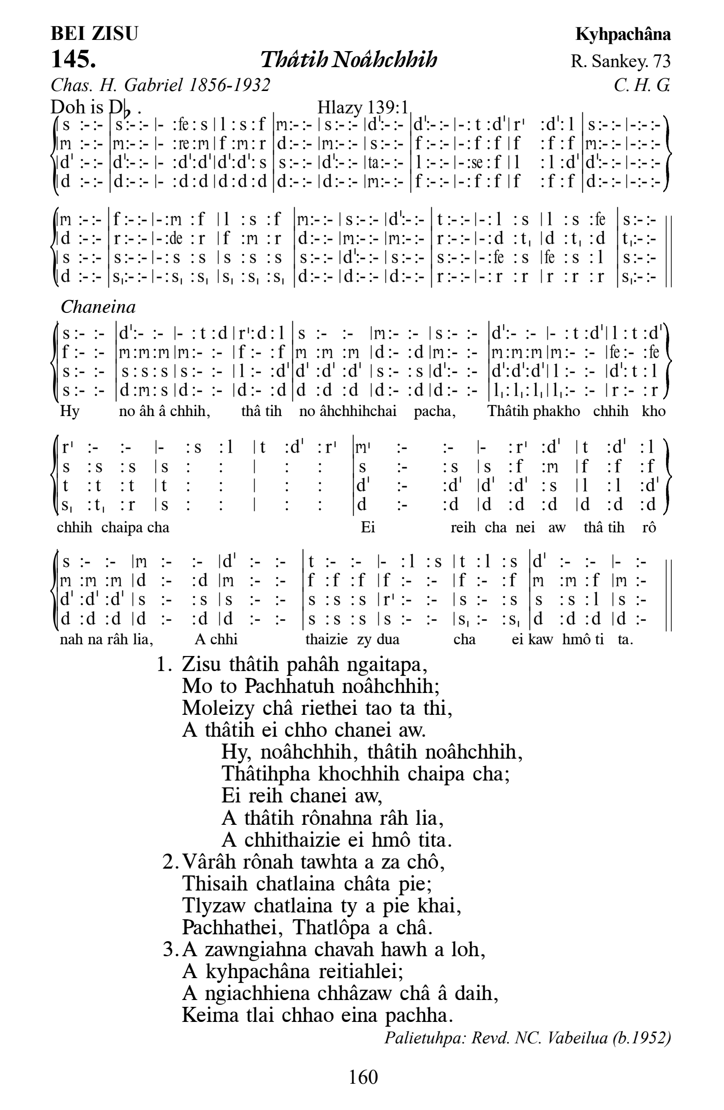 Hymn 145, “Thâtih Noâhchhih”, Edition 13