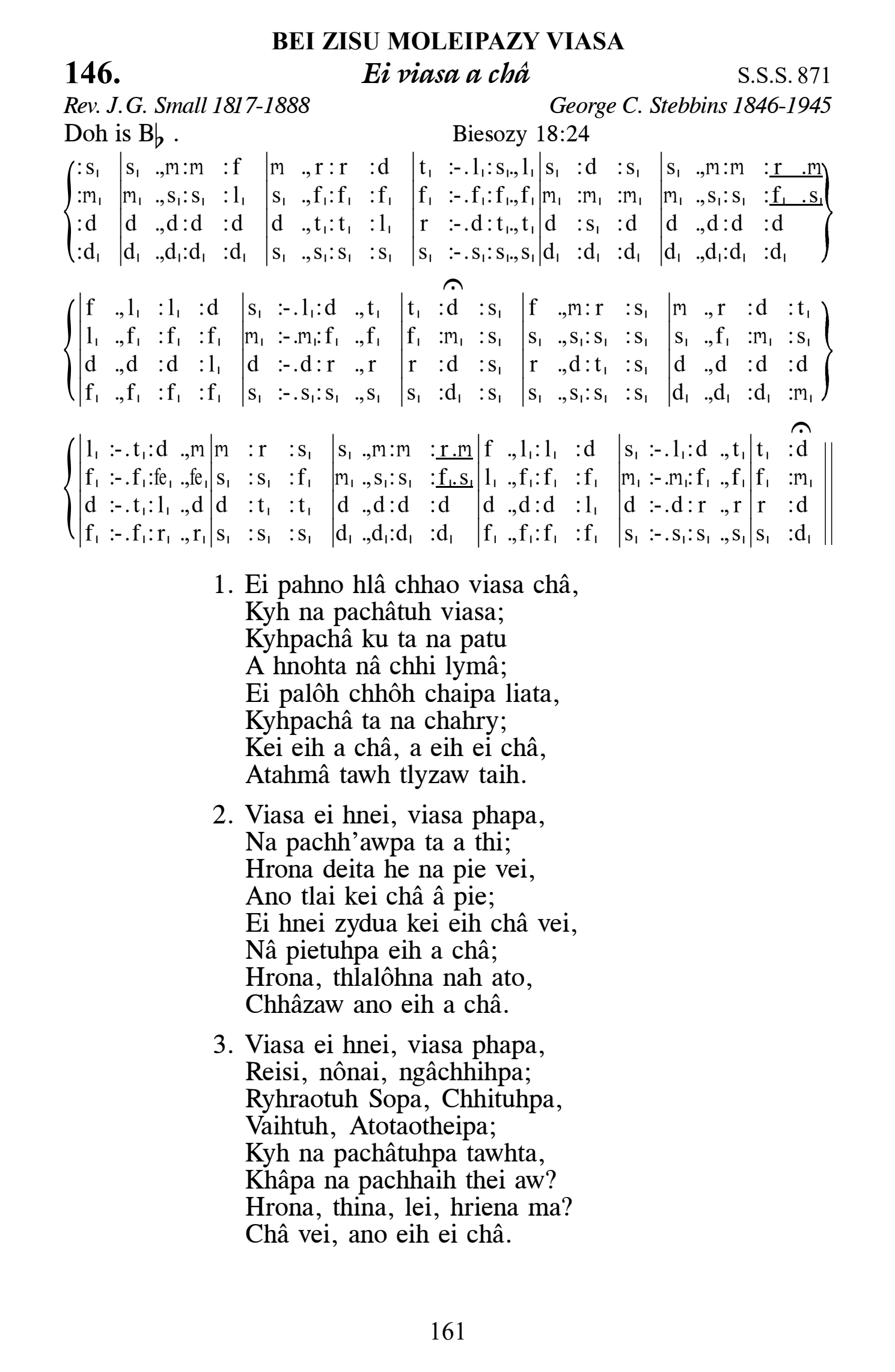 Hymn 146, “Ei viasa a châ”, Edition 13