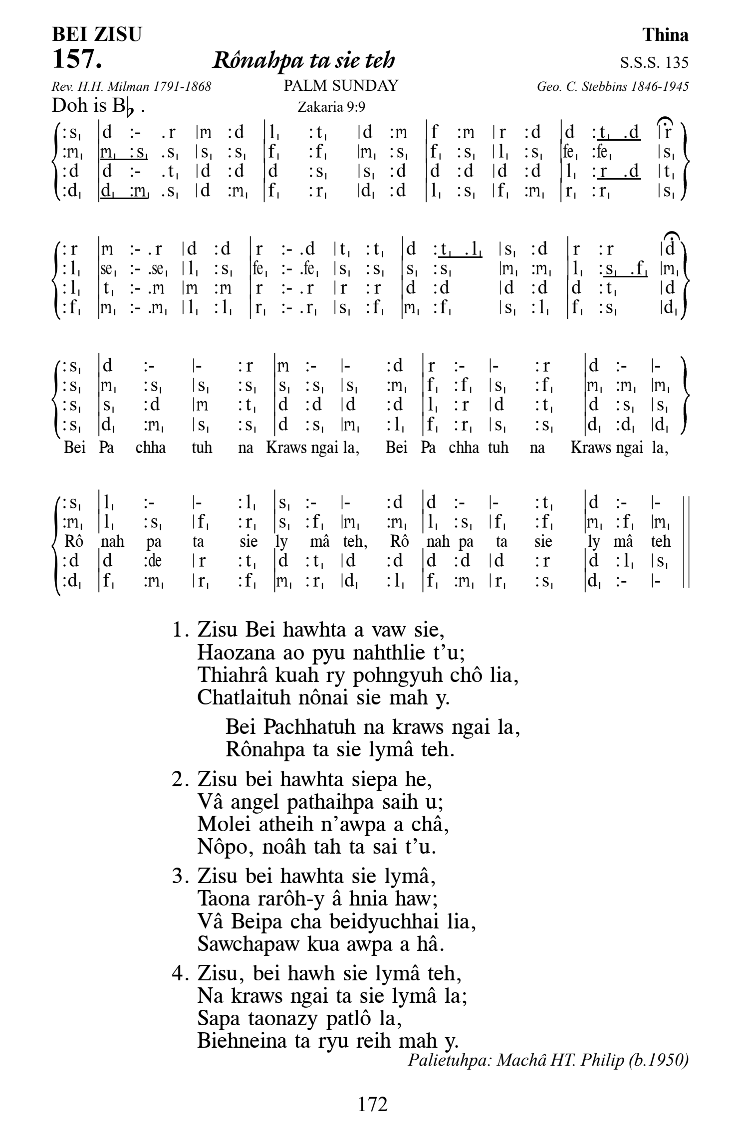 Hymn 157, “Rônahpa ta sie teh”, Edition 13