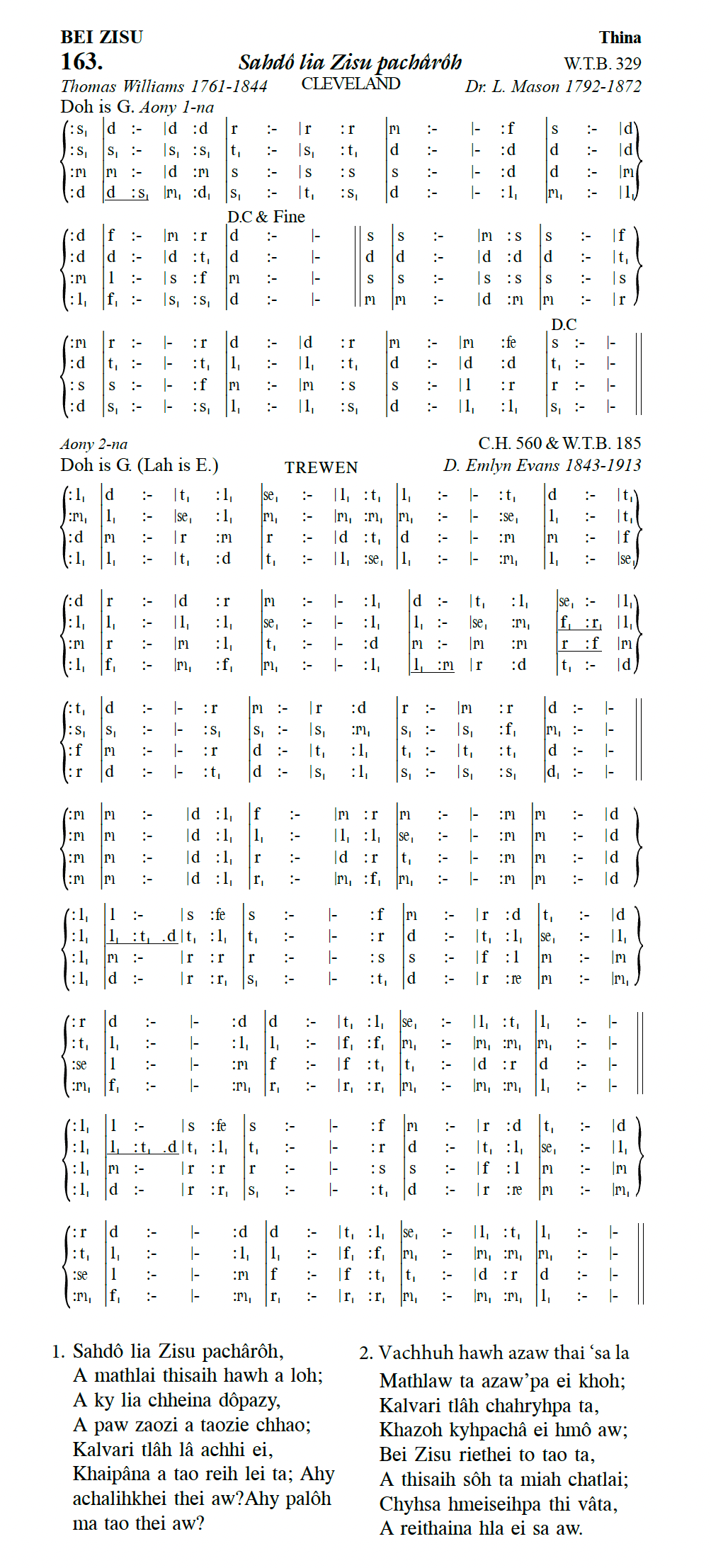 Hymn 163, “Sahdô lia Zisu pachârôh”, Edition 13