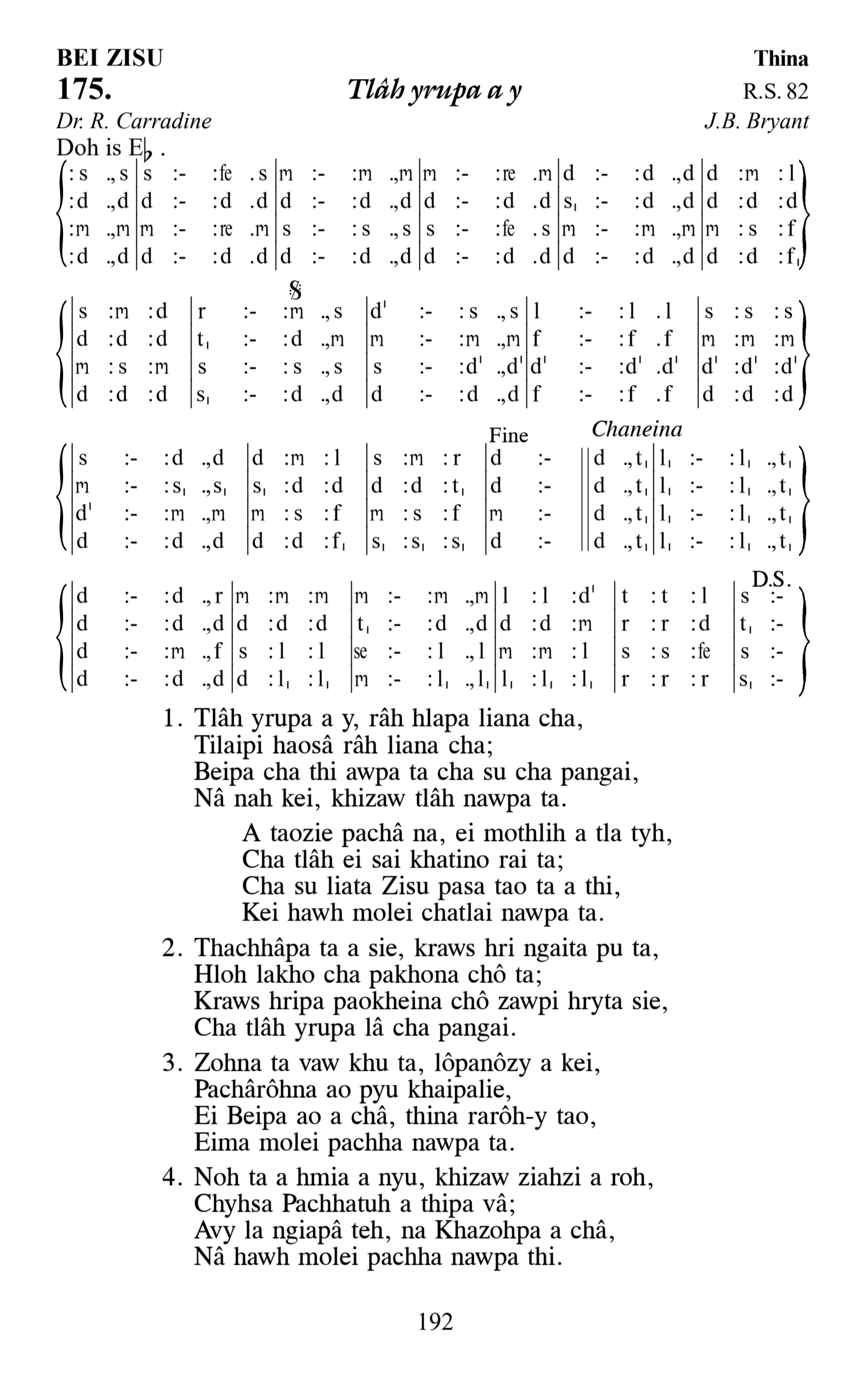 Hymn 175, “Tlâh yrupa a y”, Edition 13