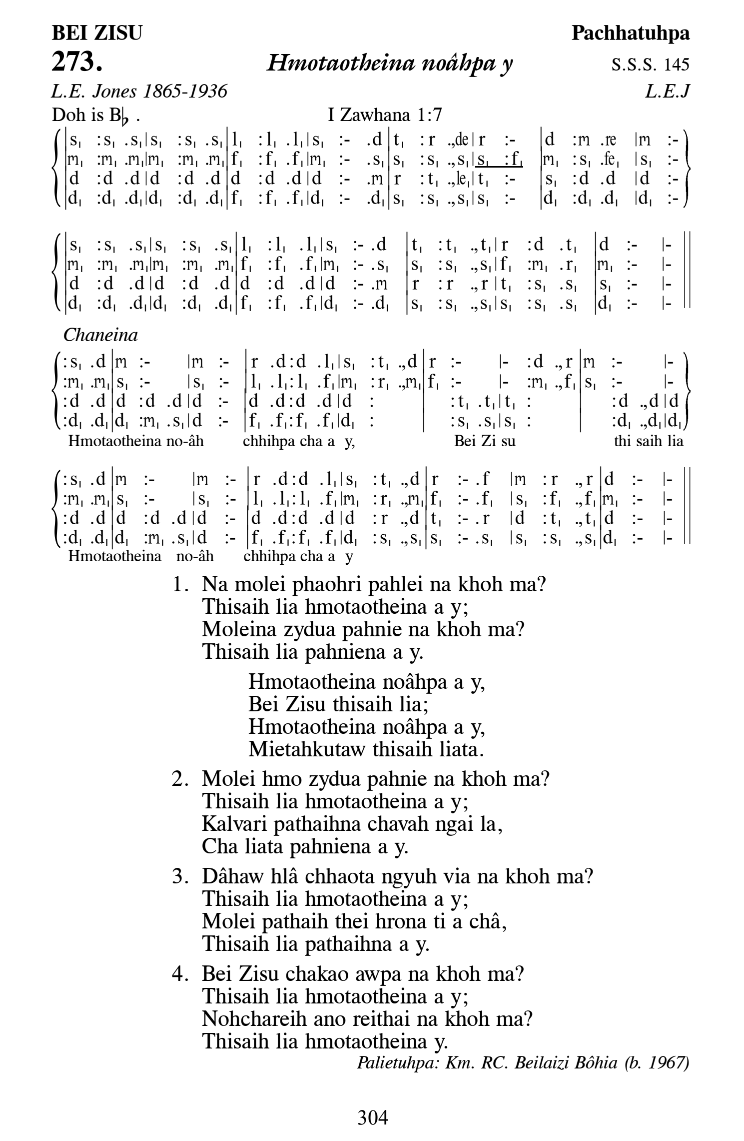 Hymn 273, “Hmotaotheina noâhpa y”, Edition 13