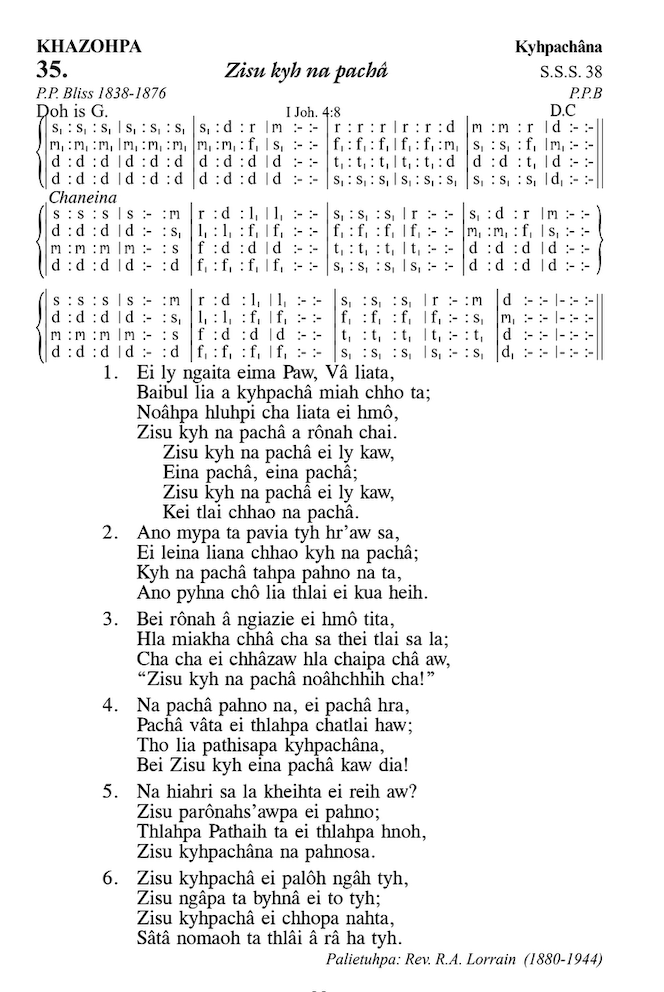 Hymn 35, “Zisu kyh na pachâ”, Edition 13