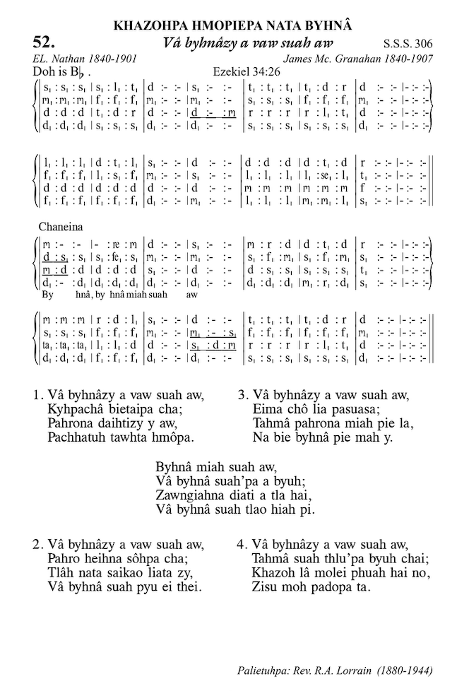 Hymn 52, “Vâ byhnâzy a vaw suah aw”, Edition 13